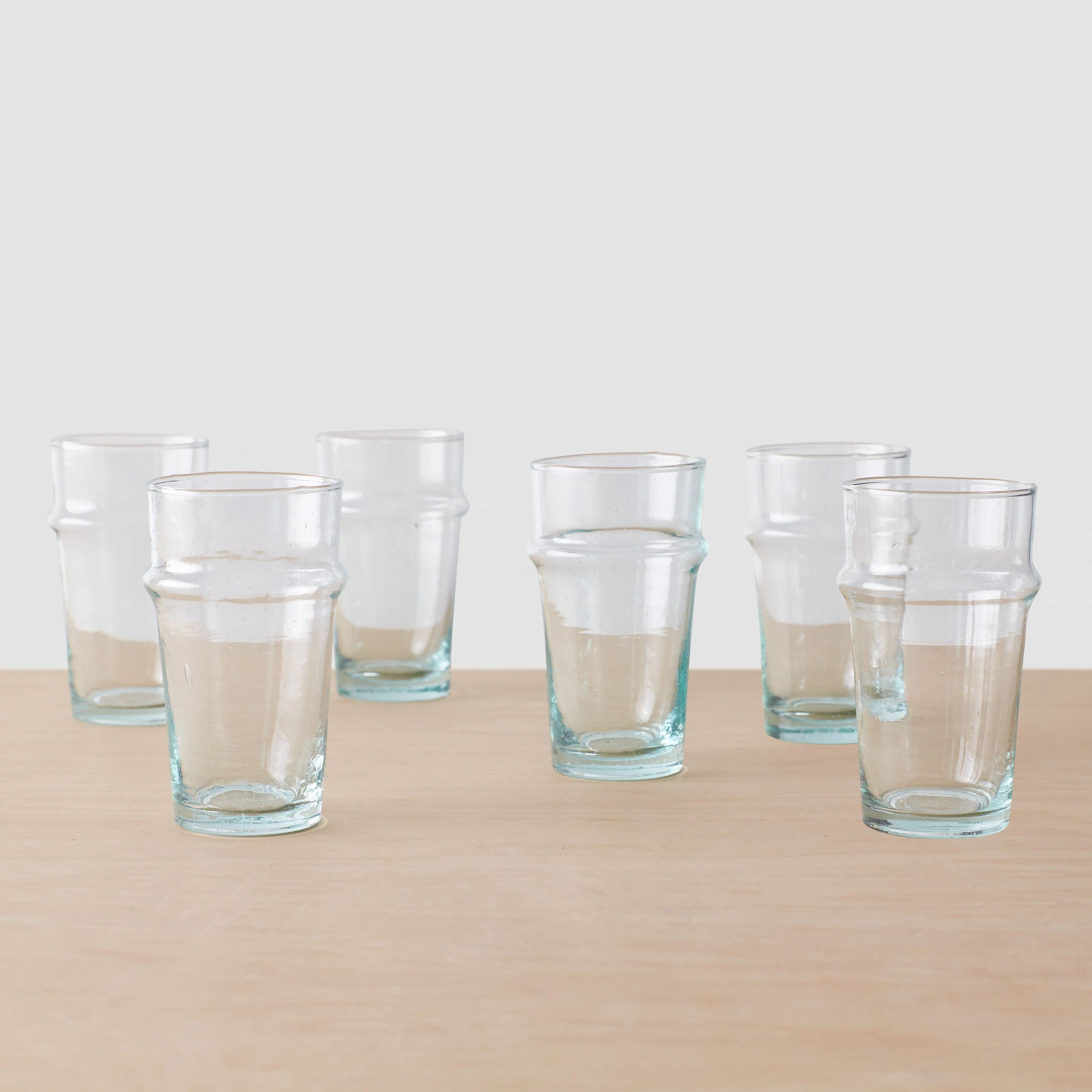 Amina Recycled Tumbler Glasses - 11 oz.. Set of 6