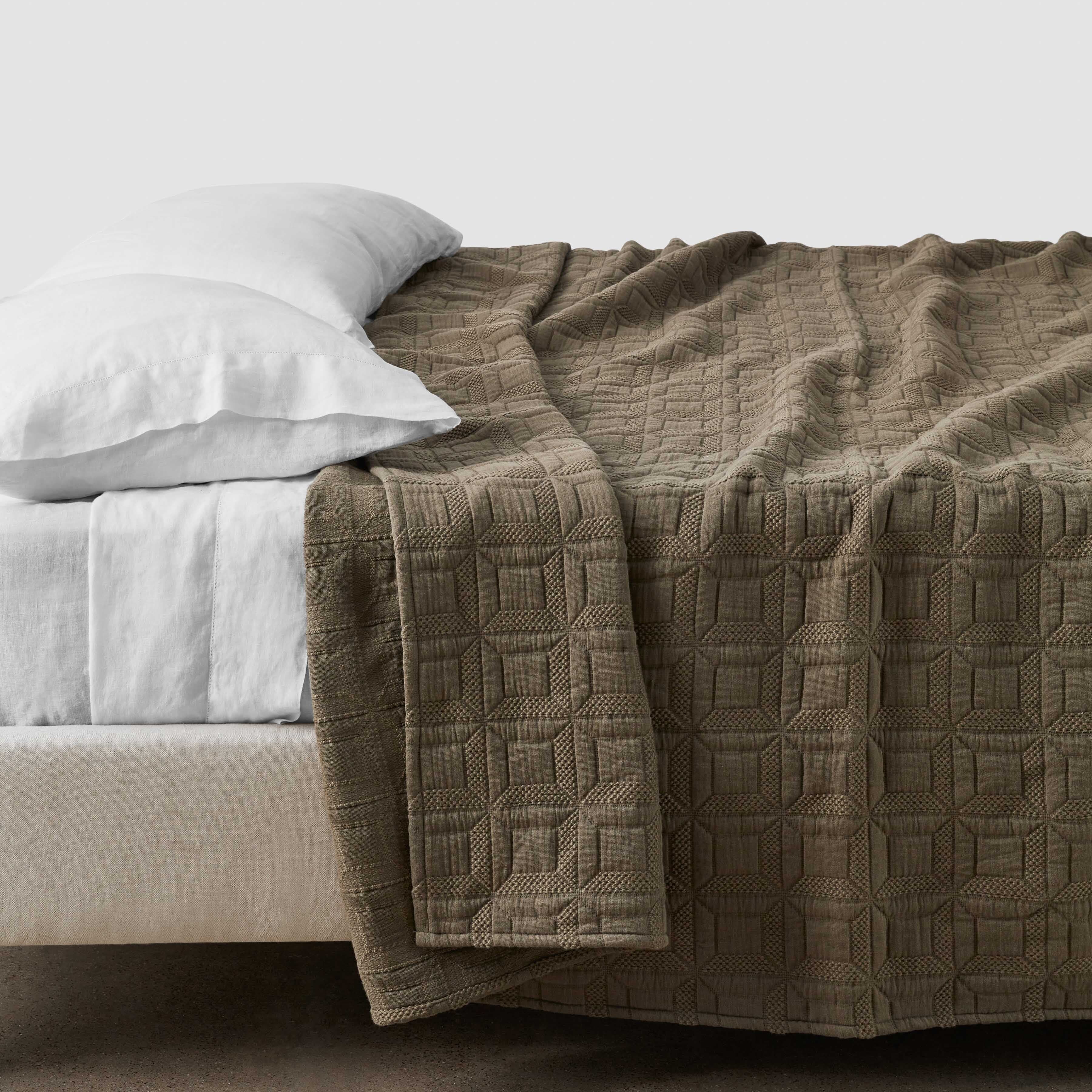 Ayla Organic Cotton Quilted Bed Blanket