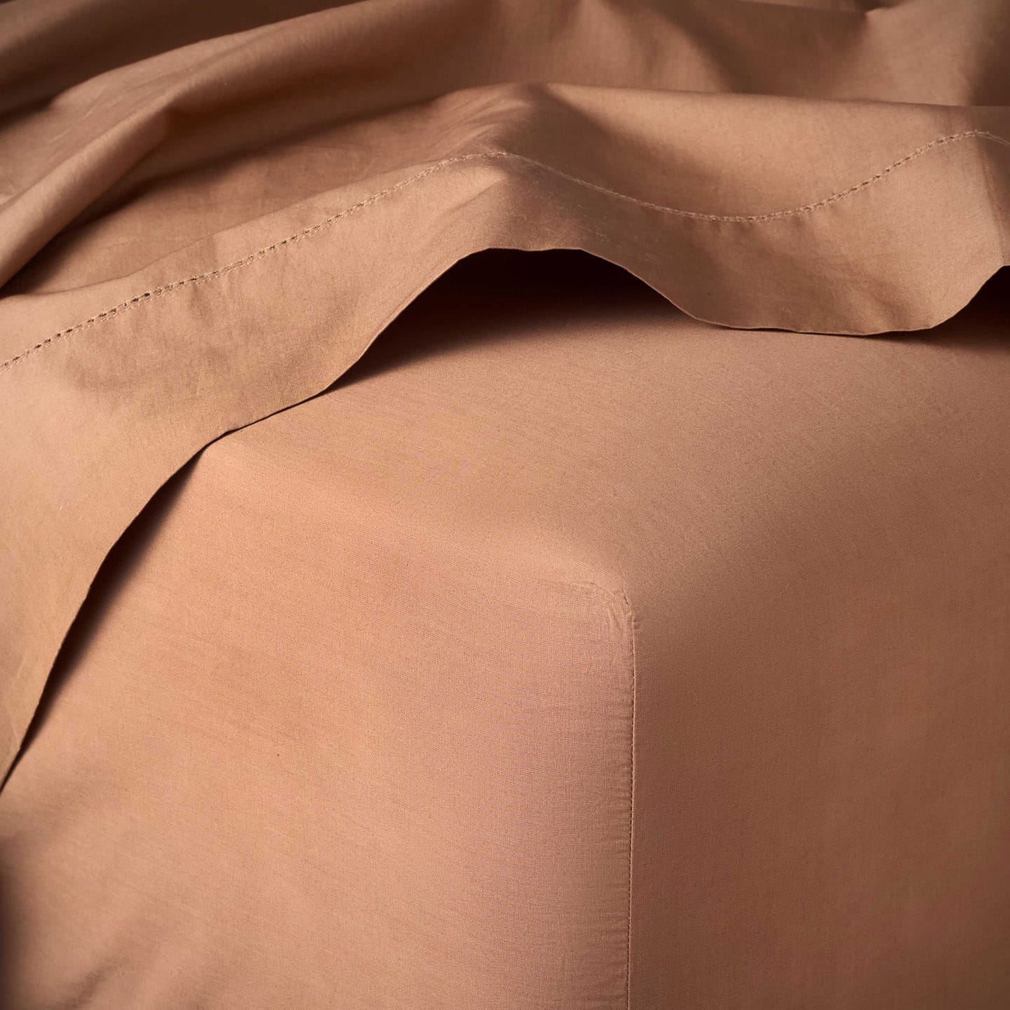 Stonewashed Organic Cotton Percale Fitted Sheet